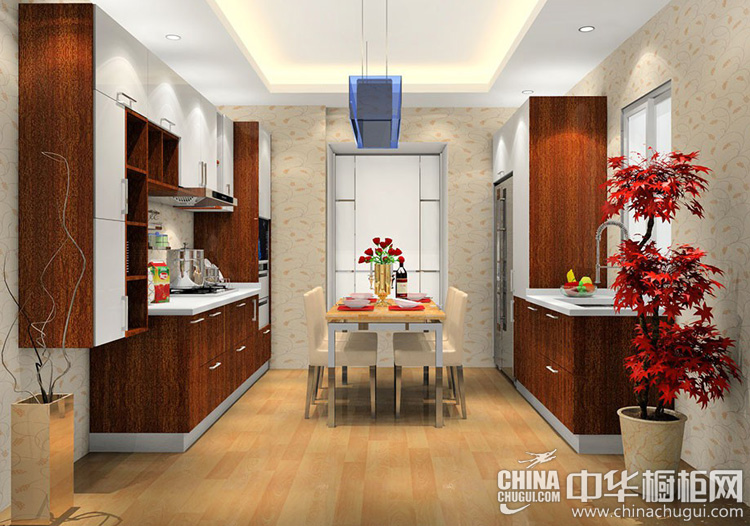 新中式整体橱柜图片 创新布局餐厨空间