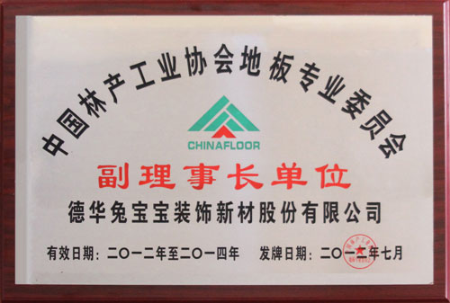 中国林产工业协会地板专业委员会副理事长单位