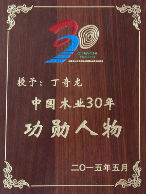 丁奇龙，中国木业30年功勋人物