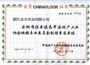 中国林产工业协会地板专业委员会副理事长单位