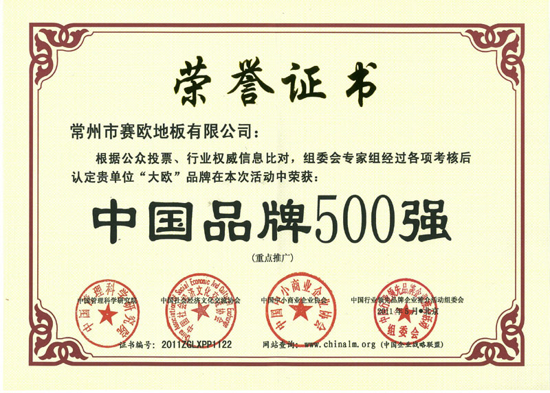 中国品牌500强